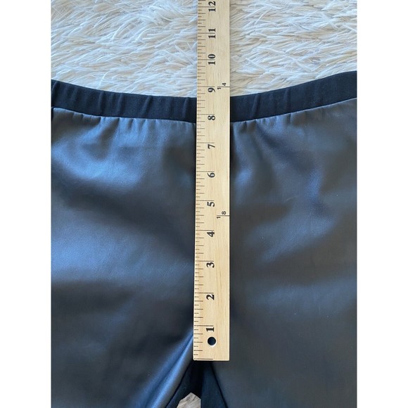 Drew Faux Leather Pants Leggings Combo Black Skinny Chic Modern party small - Picture 9 of 10